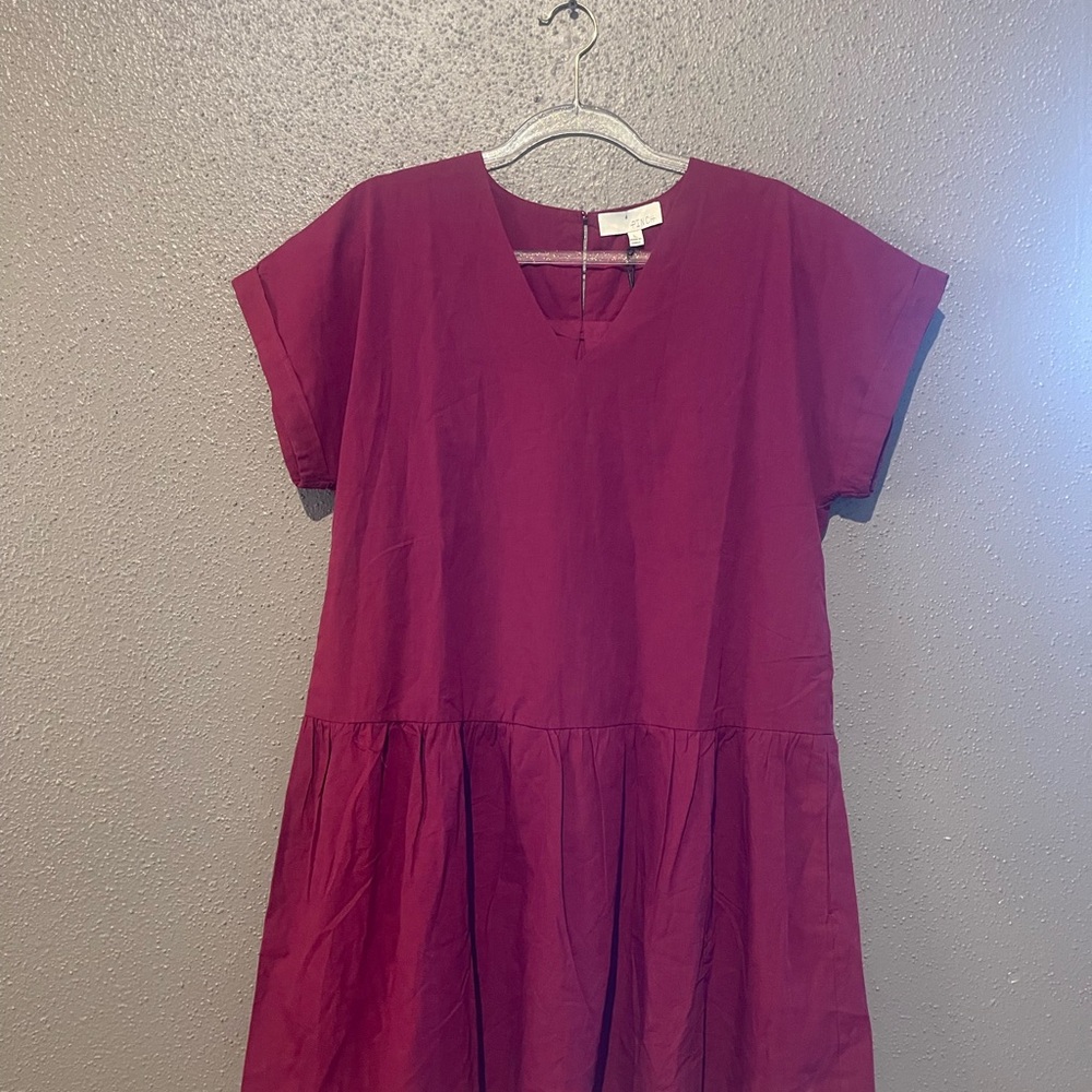Pinch Cece Deep Red Short Sleeve Dress - Picture 3 of 7